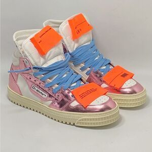 Off-White 3.0 Off Court Mixed Media High-Top Sneakers size 38